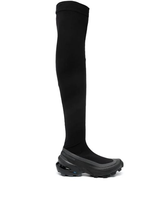 MM6 MAISON MARGIELA X SALOMON Black Thigh-Length Chunky Boots