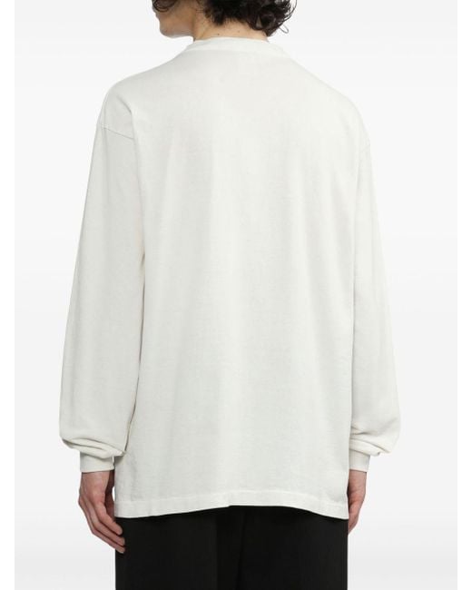 SAINT Mxxxxxx White Text-print Cotton Sweatshirt for men