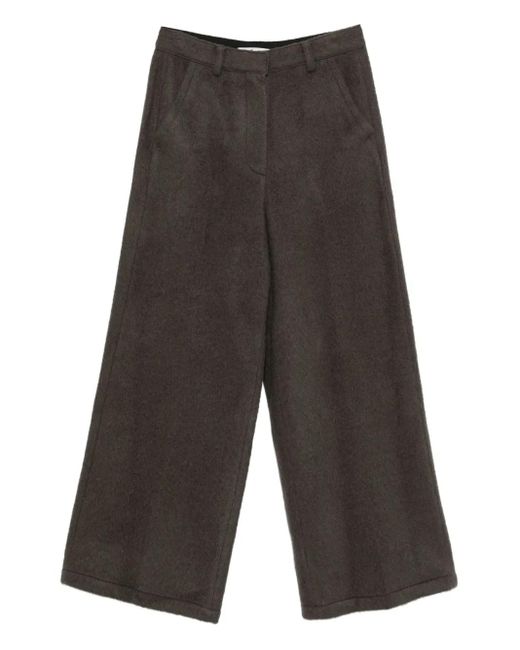 Low Classic Gray Hairy Boucle Trousers
