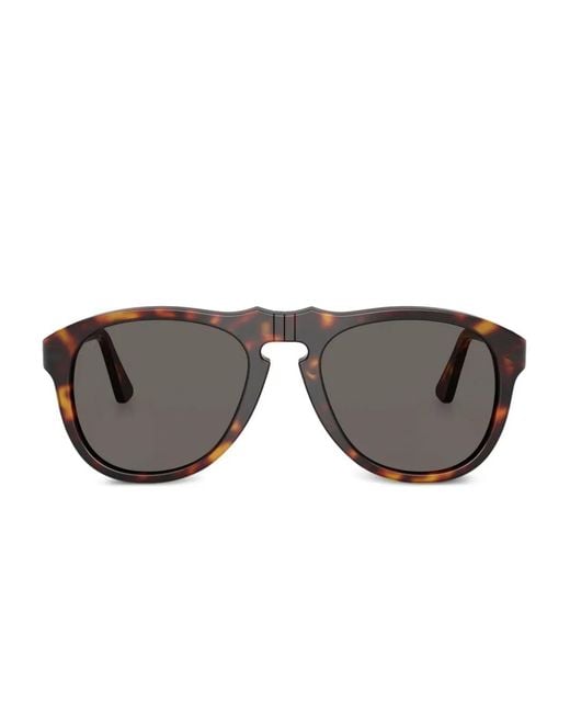 Persol Gray Folding Tortoiseshell Sunglasses