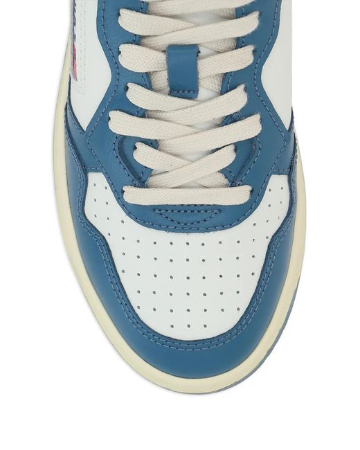 Autry Blue Medalist Low Bicolor Sneakers for men