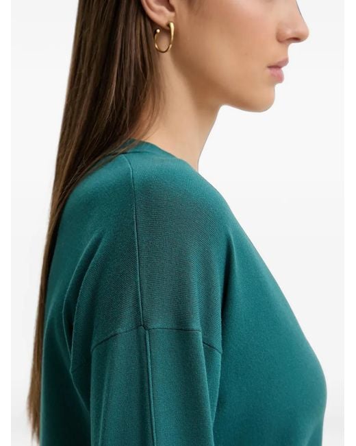 Sisley Green Button V-Neck Cardigan