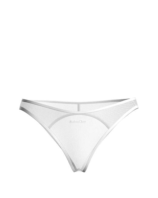 Maison Close White Panorama Mesh Briefs