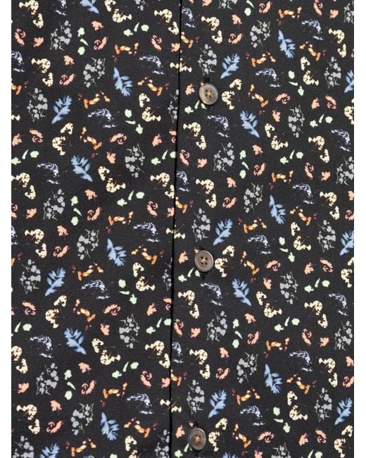 Paul Smith Gray Floral-Print Shirt for men