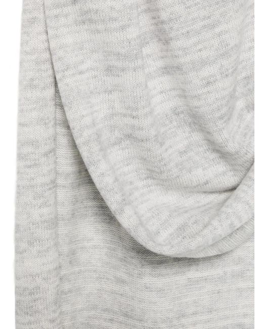 Iceberg White Logo-Patch Knitted Scarf
