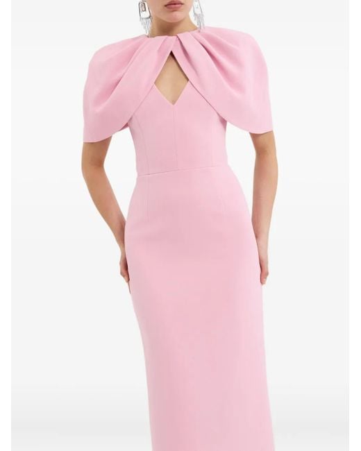 Rebecca Vallance Pink Xena Abendkleid Mit Schlüssellochausschnitt