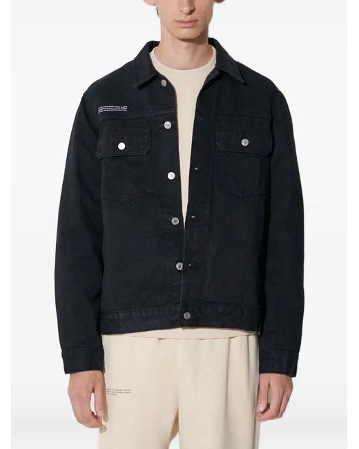 PANGAIA Blue Buttoned Denim Jacket