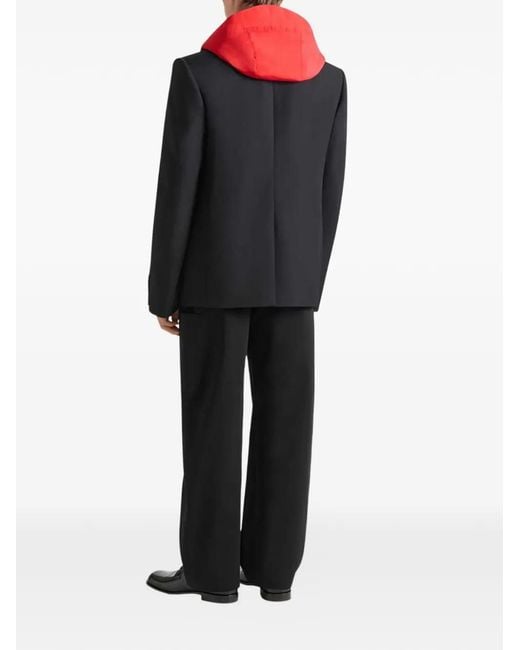 Givenchy Black Single-Breasted Wool Blazer for men