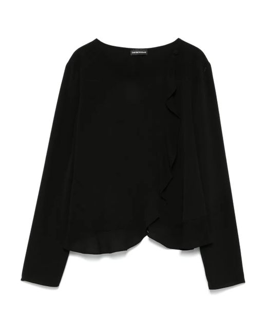 Emporio Armani ラップブラウス Black