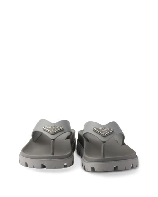 Prada Flip-Flops aus Gummi in Gray für Herren