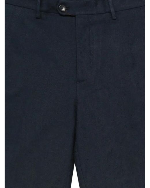 Etro Blue Buttoned Cotton Shorts for men