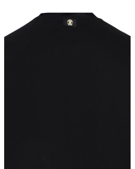 Roberto Cavalli Black Cotton T-Shirt for men