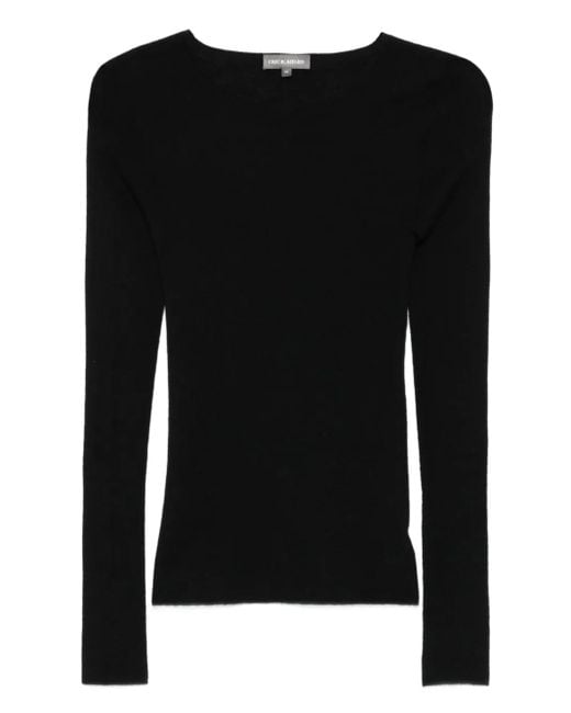 Eric Bompard Black Crew-Neck Sweater