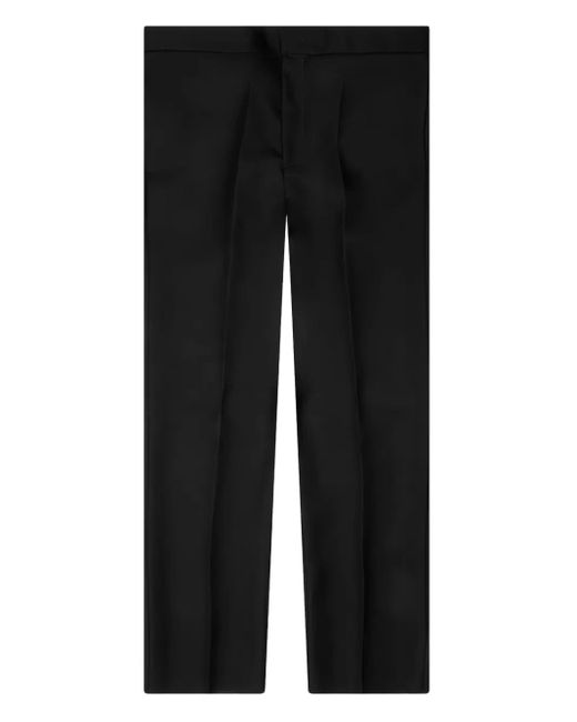 Jil Sander Black Pleated Wool Trousers for men