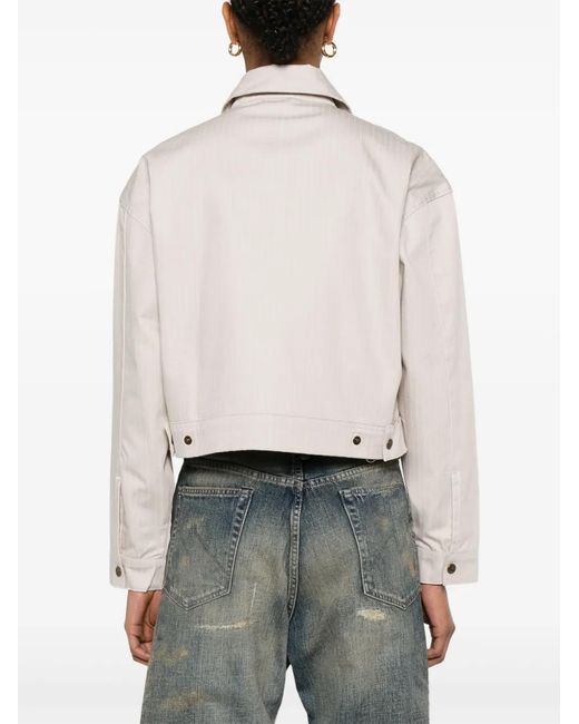 Adidas White Aop Cropped Jacket