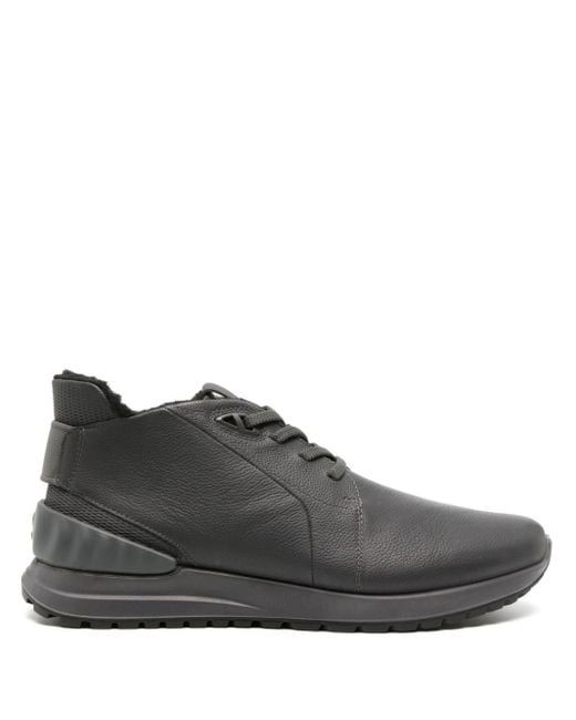 Ecco Black Astir Waterproof Leather Sneakers for men