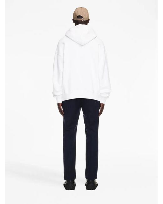 Off-White c/o Virgil Abloh White Big Bookish Skate Cotton Hoodie for men