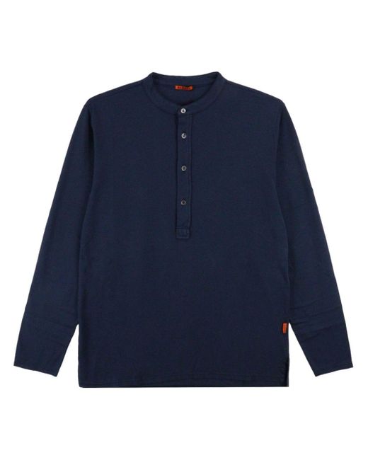 Barena Blue Long-sleeve Cotton T-shirt for men