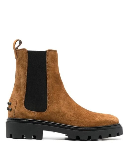 Tod's Brown Suede Ankle Boots
