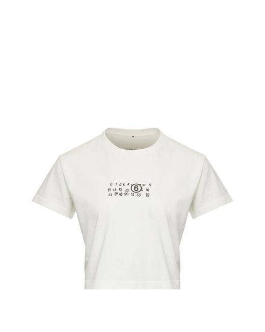 MM6 by Maison Margiela White Flipped-Print Overdyed T-Shirt