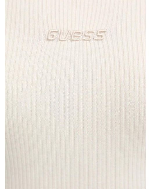 Guess Women's White Long-Sleeve Ribbed Maxi Dress - hulwithkids.com