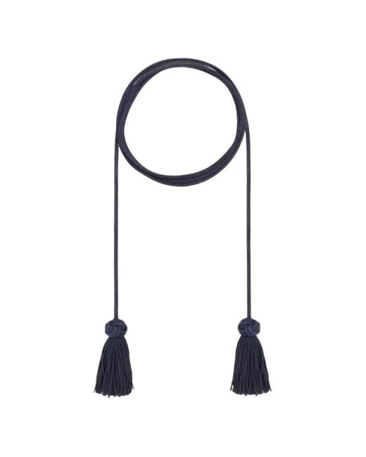 Pierre Louis Mascia White Plmbelt Tassel-Embellished Belt