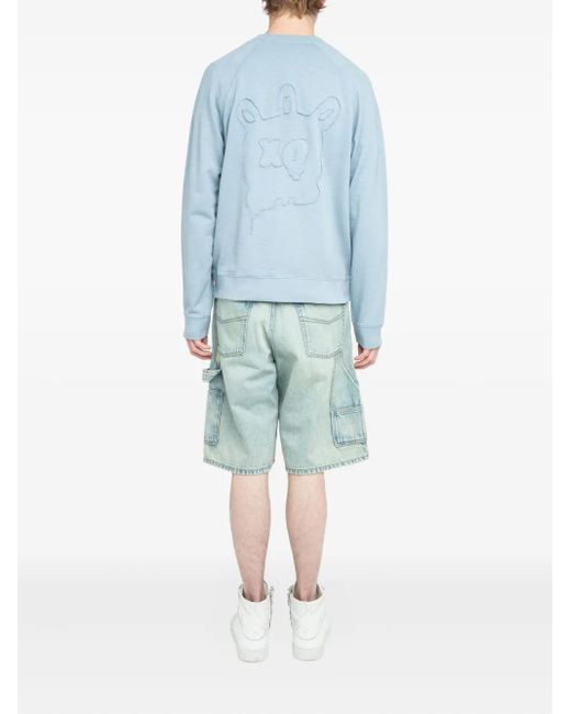 Zadig & Voltaire Uppy Mo Skull Xo Sweater in het Blue voor heren