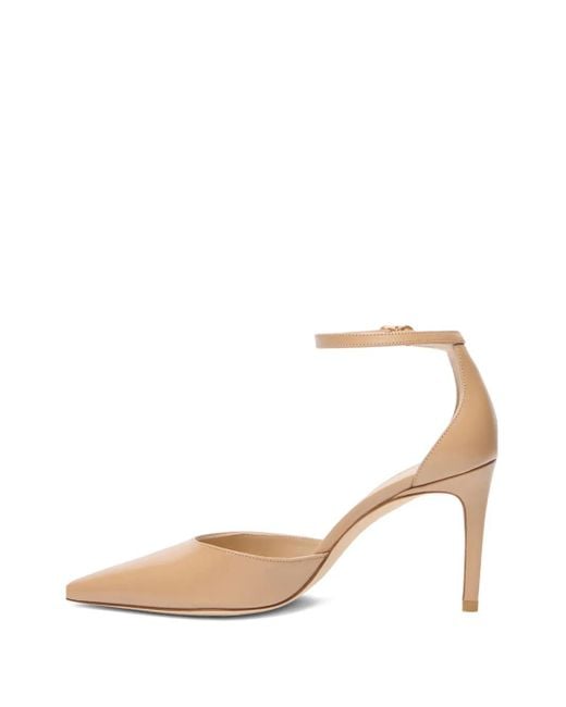 Stuart Weitzman 85 Mm Stuart Power Pumps in het Metallic