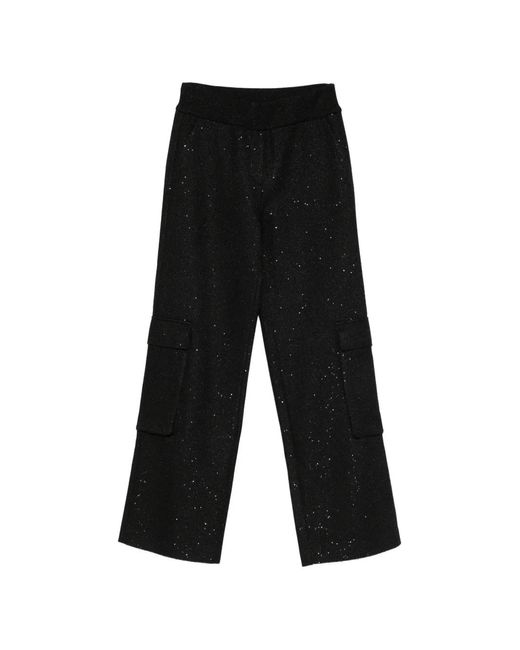 Circus Hotel Black Cargo Trousers