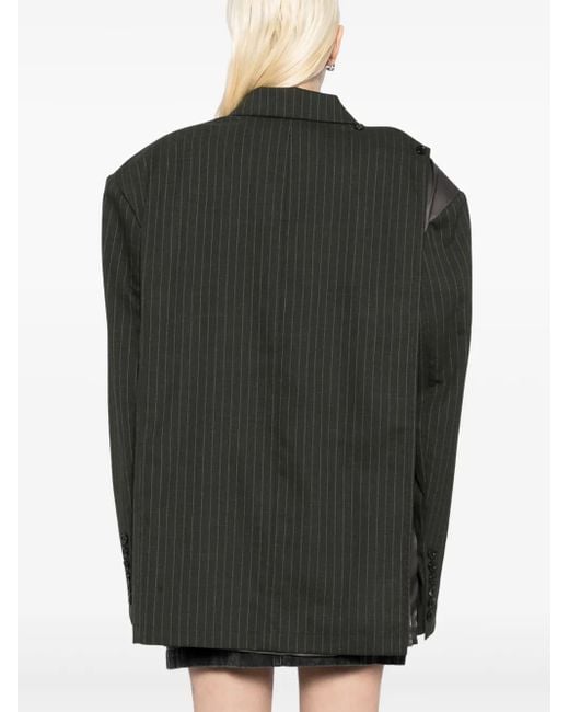 Pushbutton Black Slip Layered Jacket