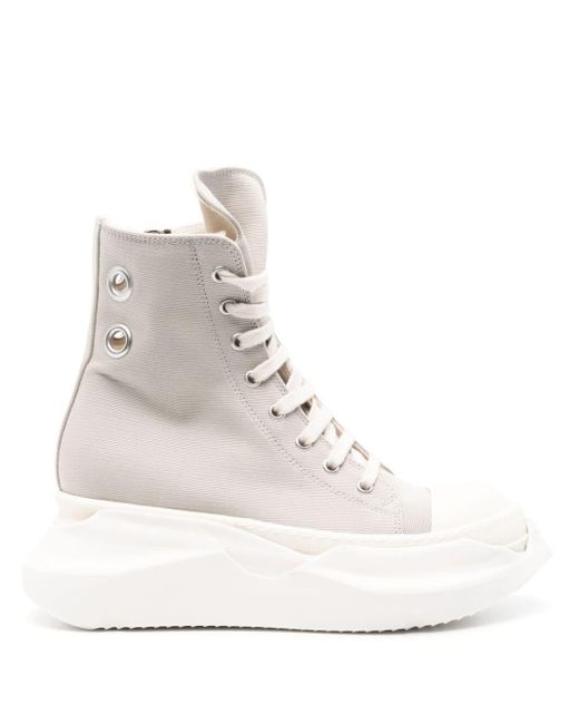 Rick Owens Natural High-Top-Sneakers aus Faille