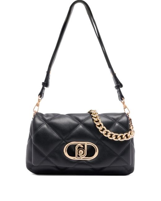 Liu Jo Black Mittelgroße Lapuffy Schultertasche Mit Steppung