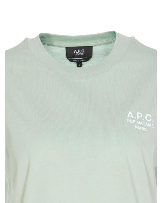 A.P.C. Green Printed T-Shirt