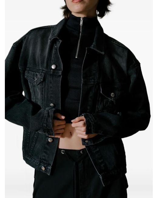 Rhude Black Buttoned Denim Jacket