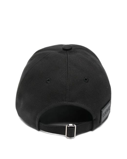 Loewe Black Logo Canvas Baseball Cap for men