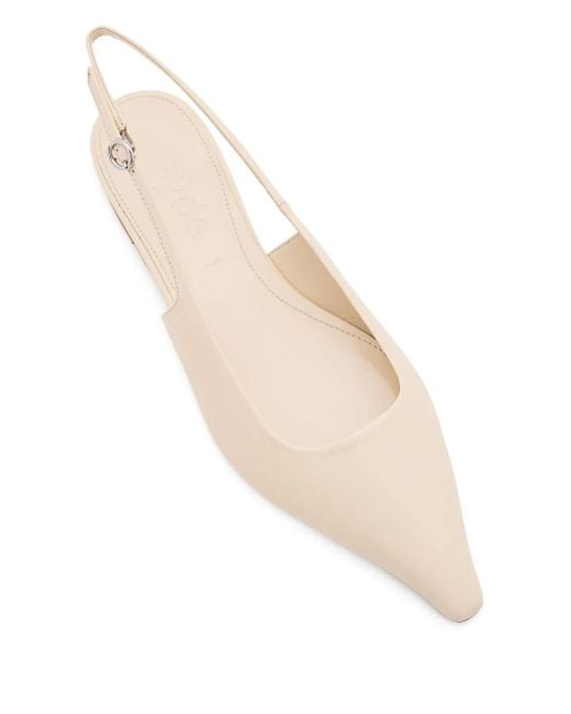 Aeyde Natural Leather Ballerina Shoes