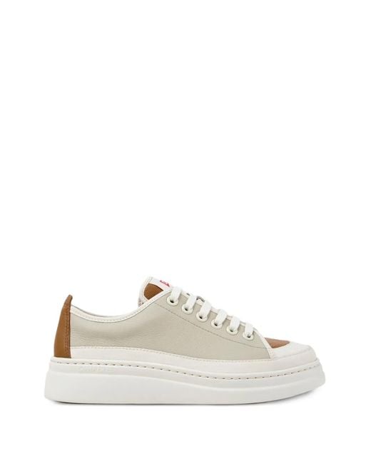 Camper White Runner Up Twins Leather Sneakers