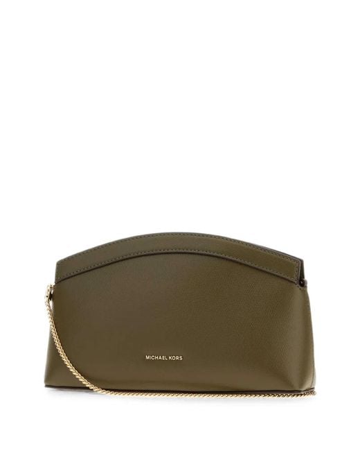 MICHAEL Michael Kors Green Athena Dome Chain-Link Shoulder Bag