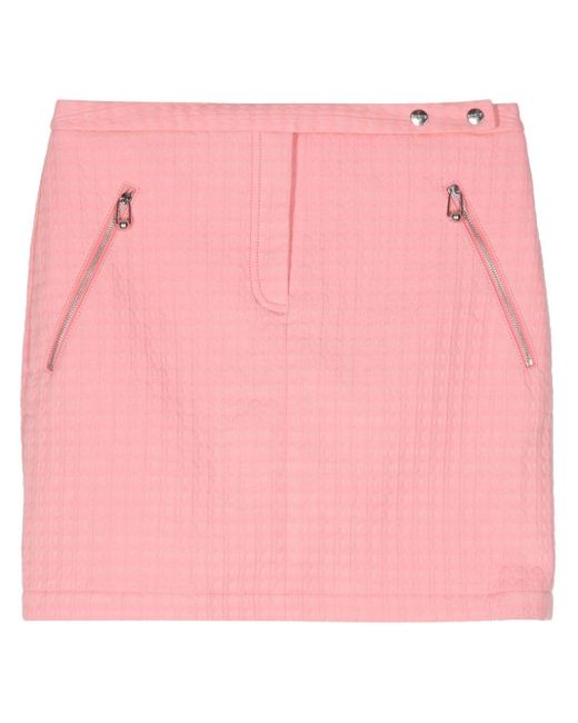 Ports 1961 Pink Polka-dot Jacquard Mini-skirt