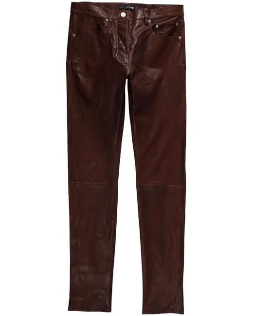 Purple Brand Brown P001 Low-Rise Skinny Trousers for men