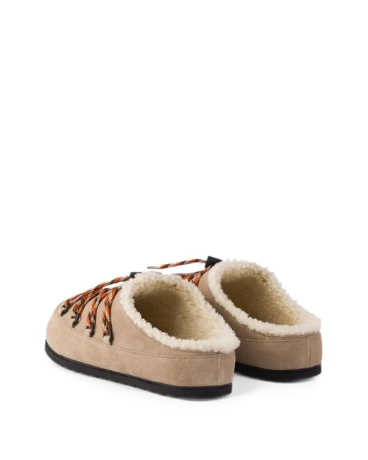 Prada Brown Suede Mules