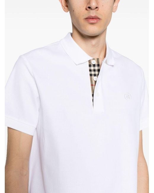 Camiseta con parche de calavera Burberry de hombre de color White