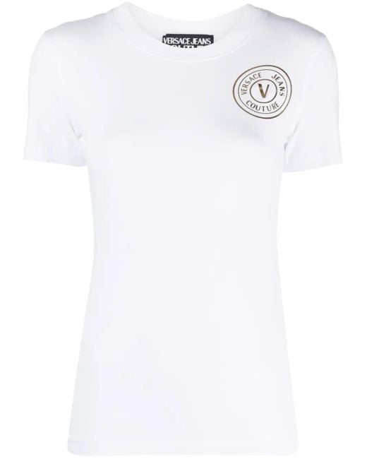Versace Jeans Couture White T-Shirts And Polos
