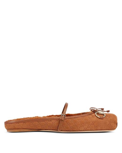 Gucci White Logo Mules