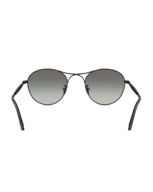 Giorgio Armani Gray Round-Frame Gradient Sunglasses for men