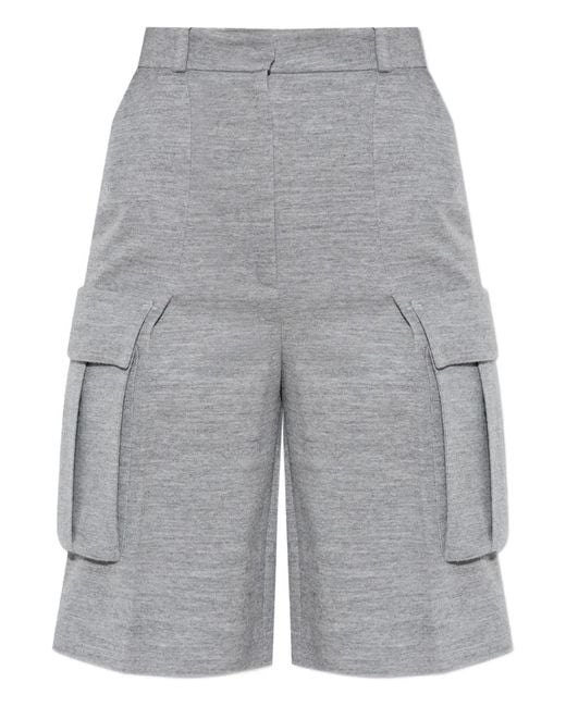 Balmain Gray Cargo-Pocket Shorts