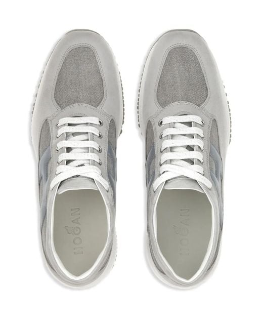 Hogan White Interactive Logo-Embossed Sneakers