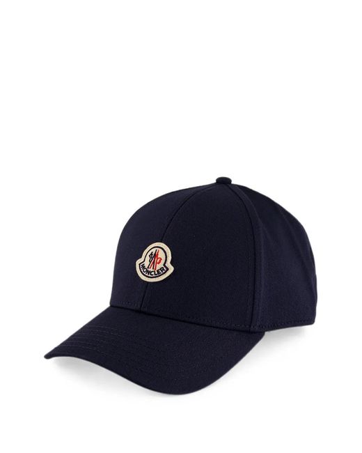 Moncler Blue Logo-Patch Cap for men