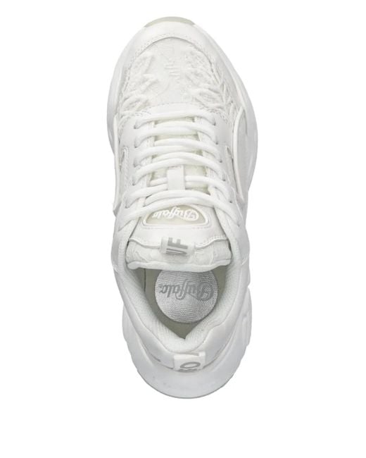 Buffalo White Binary Bloom Sneakers