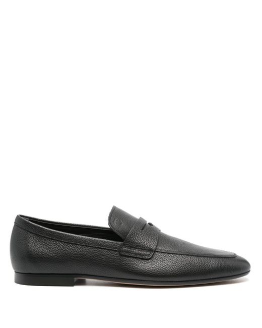 Tod's Black Debossed-monogram Leather Loafers for men